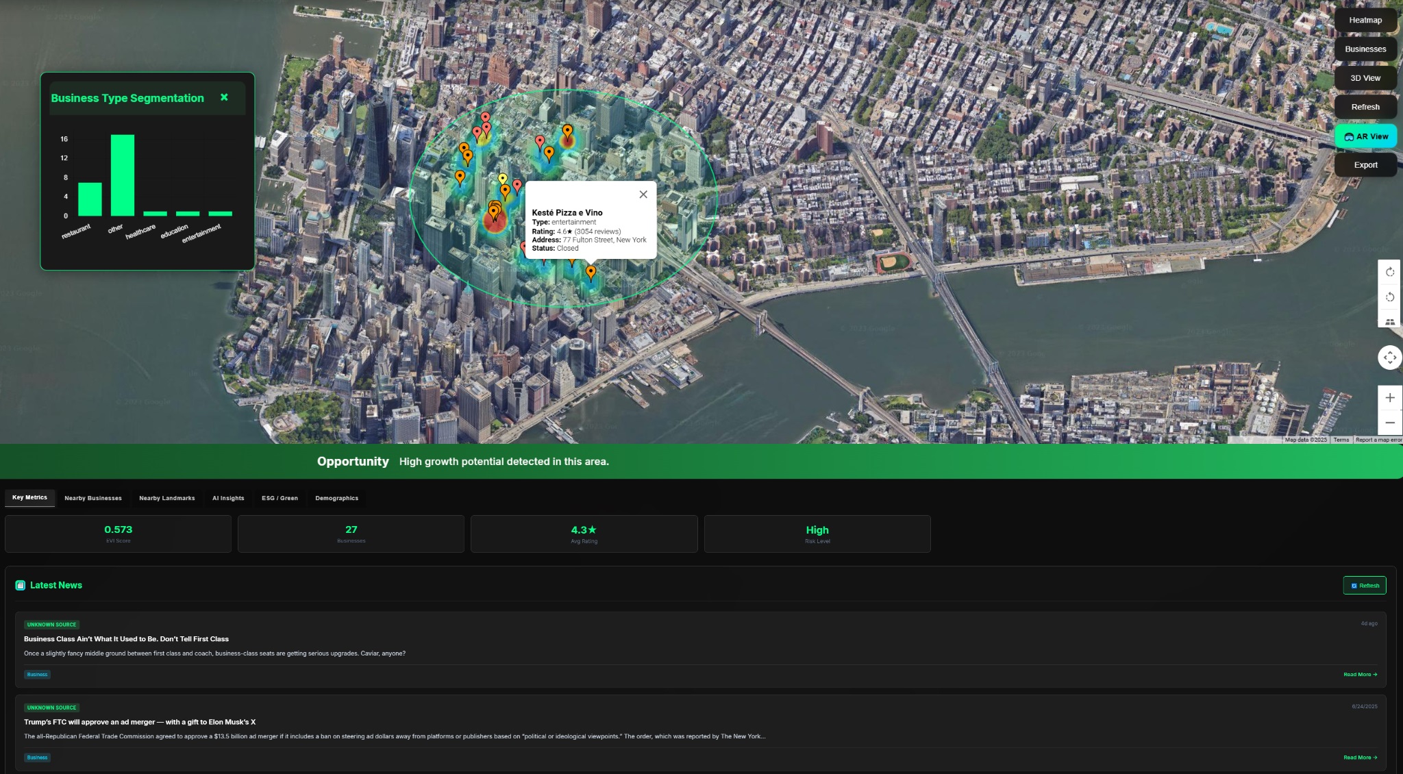 AI Geospatial Analysis
